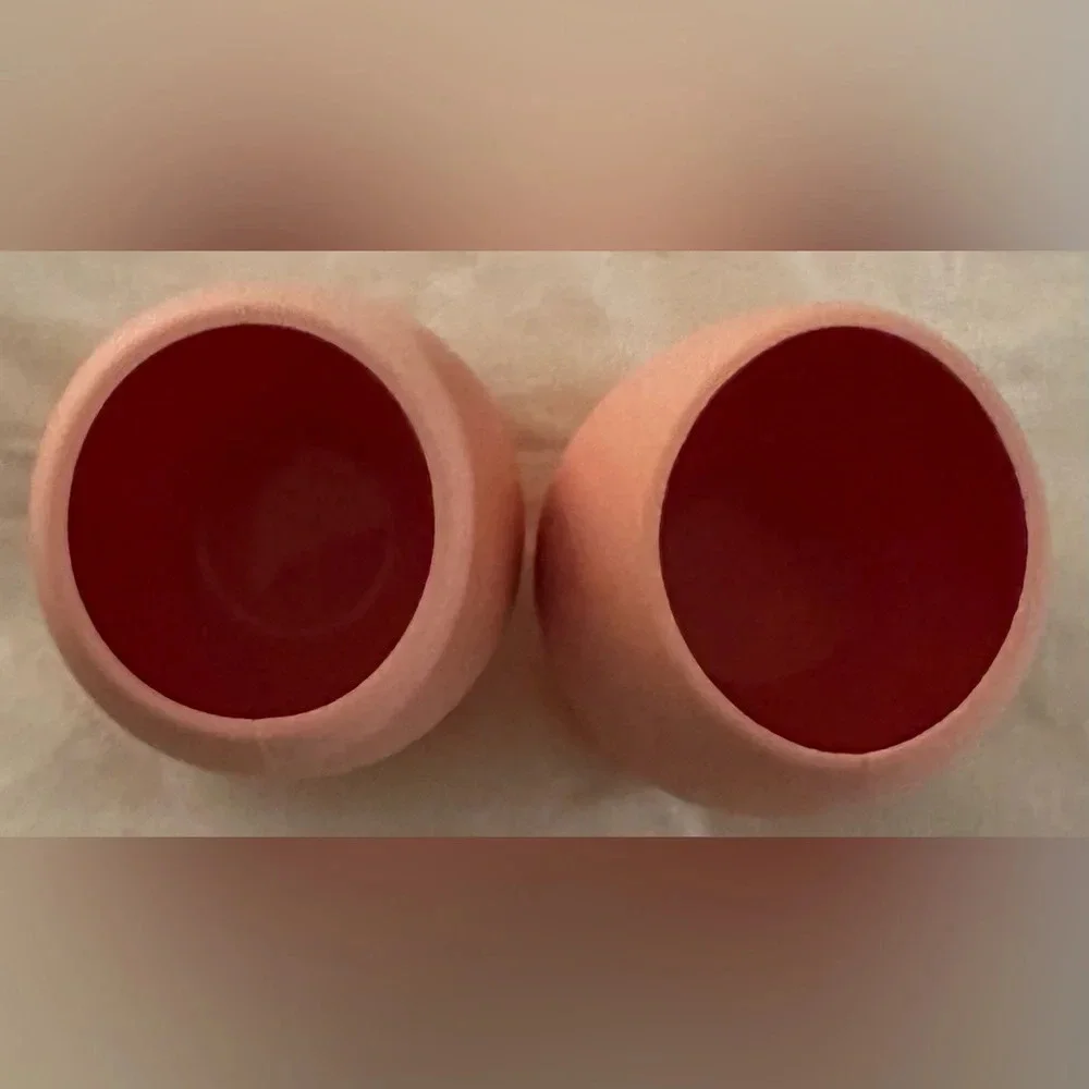 New! ODEME Pink Silicone Stemless Wine Glasses Pair